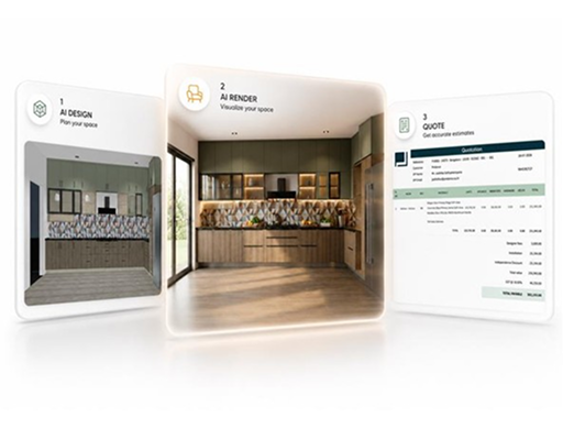 Generate proposals with 3D design, photoreal render and instant quotation